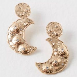 NWT Free People Elitsa Dangle Earrings - Moon